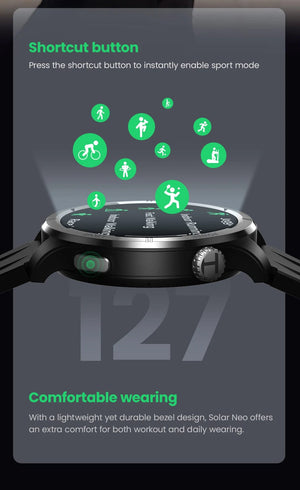 Planet Gates HAYLOU Solar Neo Smart Watch 1.53'' HD Display Bluetooth Call 24H Health Monitoring Smartwatchs Men Women Smart Sport Watchs