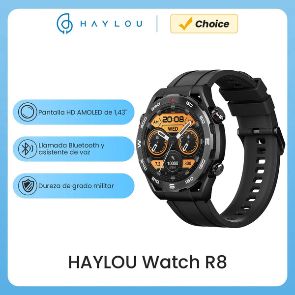 Planet Gates HAYLOU Watch R8 Smartwatch 1.43'' AMOLED HD Display Smart Watch Bluetooth Call & Voice Assistant Mulitary-grade Toughness Watch