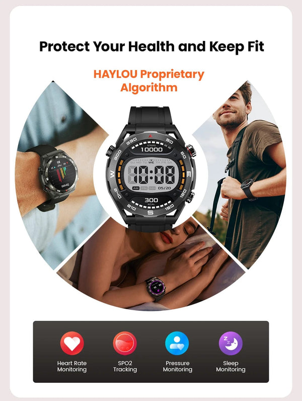 Planet Gates HAYLOU Watch R8 Smartwatch 1.43'' AMOLED HD Display Smart Watch Bluetooth Call & Voice Assistant Mulitary-grade Toughness Watch