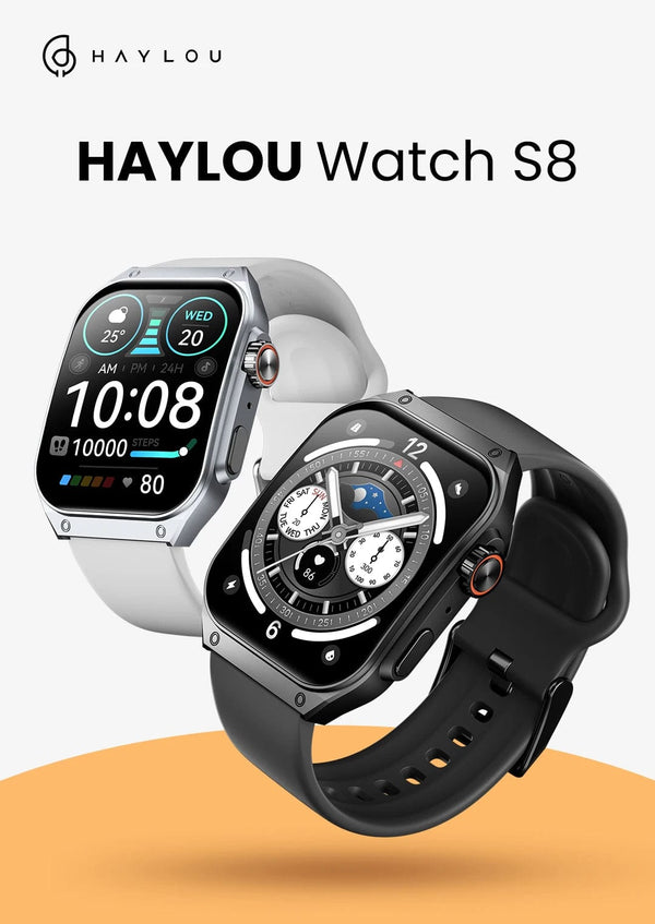 Planet Gates HAYLOU Watch S8 Smart Watch 1.96'' AMOLED Curved Screen Smartwatch Bluetooth Call AI Vioce Assistant Smartwatches for Men