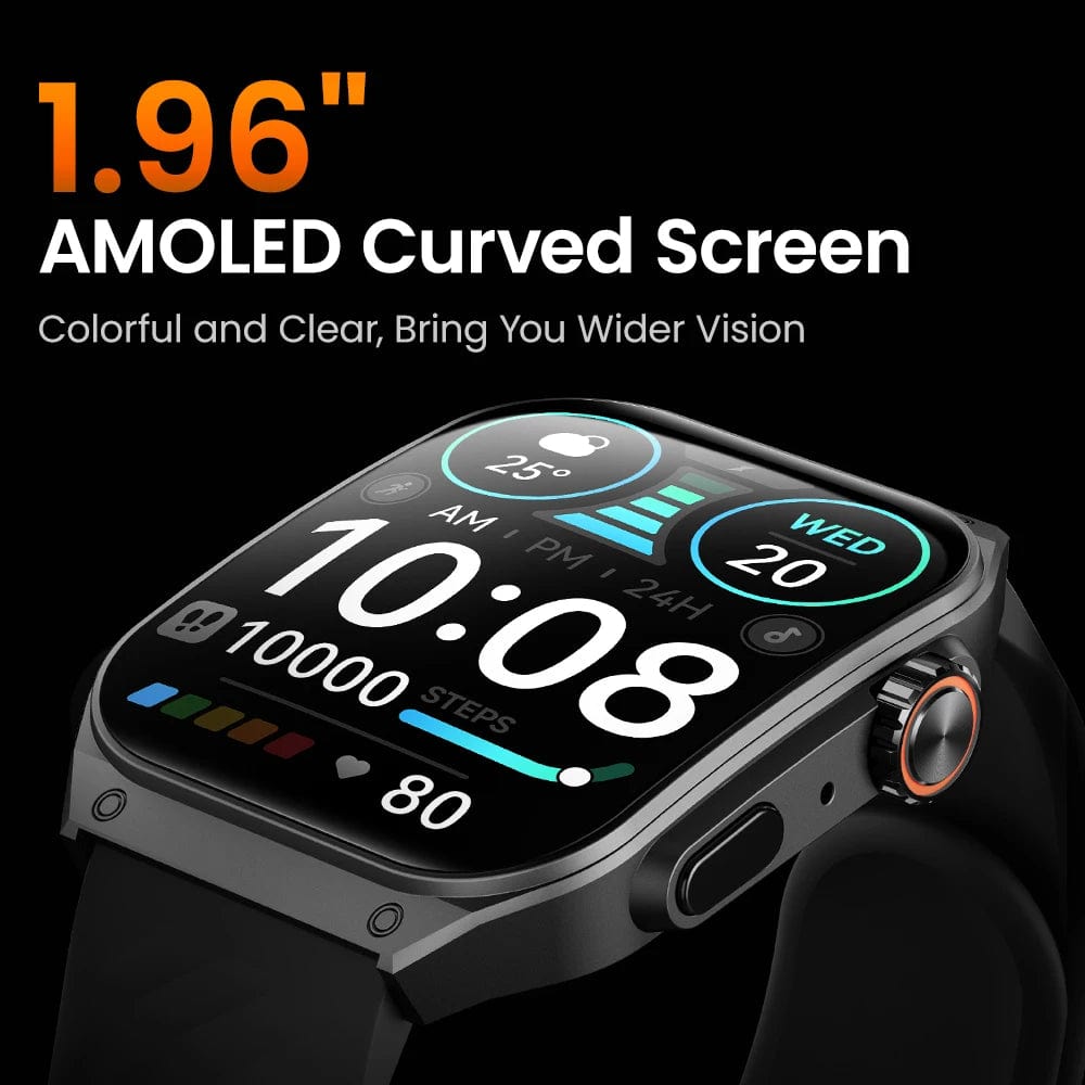 Planet Gates HAYLOU Watch S8 Smart Watch 1.96'' AMOLED Curved Screen Smartwatch Bluetooth Call AI Vioce Assistant Smartwatches for Men