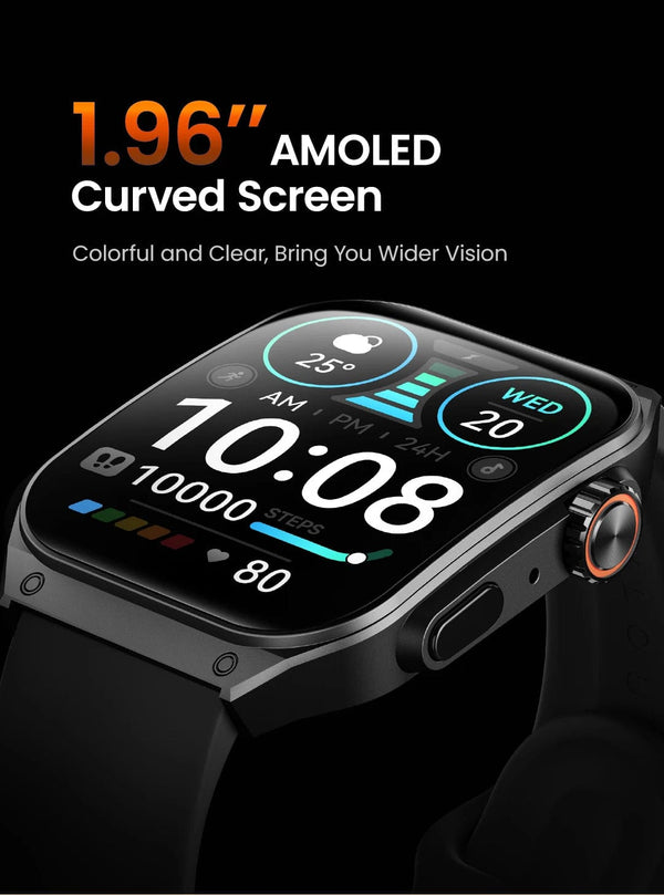 Planet Gates HAYLOU Watch S8 Smart Watch 1.96'' AMOLED Curved Screen Smartwatch Bluetooth Call AI Vioce Assistant Smartwatches for Men