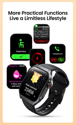 Planet Gates HAYLOU Watch S8 Smart Watch 1.96'' AMOLED Curved Screen Smartwatch Bluetooth Call AI Vioce Assistant Smartwatches for Men