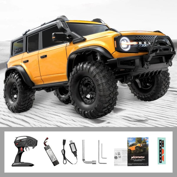 Planet Gates HB-R1001-Yellow HB R1001 1/10 High Speed 4WD RTR RC Crawler With LED Car 2.4G Electric Remote Control Rock Buggy Off-road Vehicle Car VS EX86170