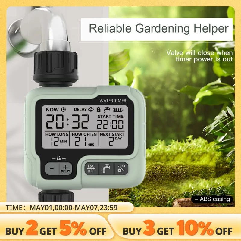 Planet Gates HCT-322 Automatic Water Timer Garden Digital Irrigation Machine Intelligent Sprinkler Used Outdoor to Save Water&Time