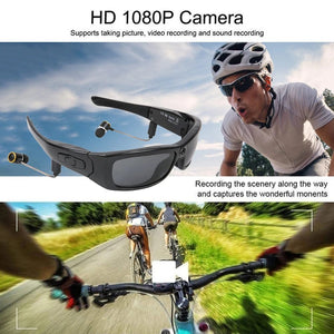 Planet Gates HD 1080P Mini Camcorder Glasses Camera With Bluetooth Headset Polarized Sunglasses Sports Camera Driving Cycling Video Recorder