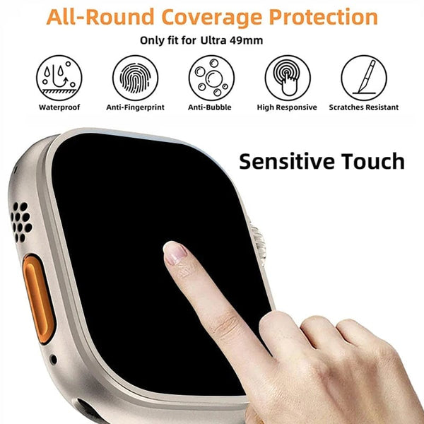 Planet Gates HD Tempered Glass Film For Apple Watch Series Ultra 49mm With Alignment Tool Easy Install Screen Protector For iWatch Ultra 2