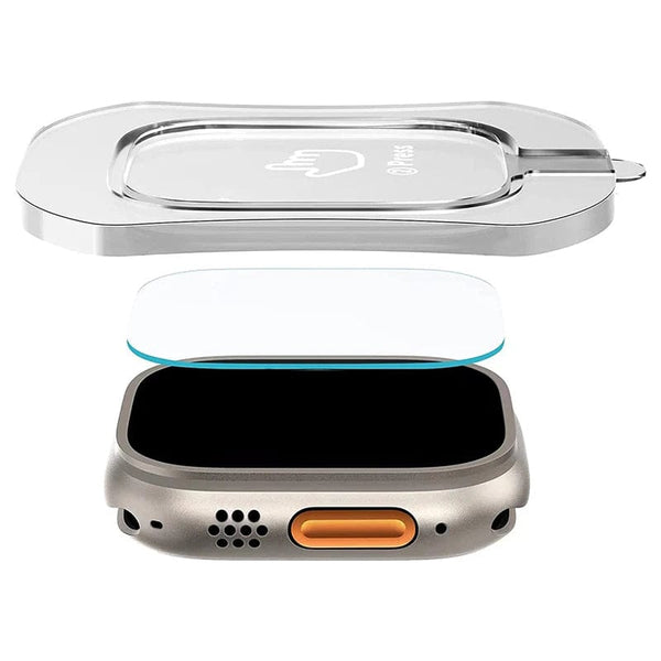 Planet Gates HD Tempered Glass Film For Apple Watch Series Ultra 49mm With Alignment Tool Easy Install Screen Protector For iWatch Ultra 2