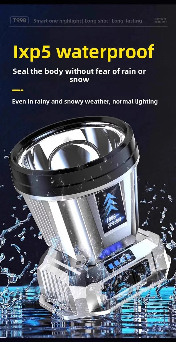 Planet Gates Headlight head mounted strong light charging ultra bright fishing special ultra long endurance lithium battery flashlight mining