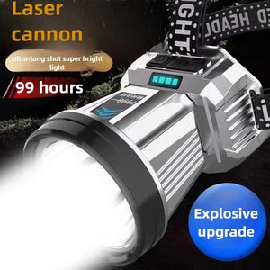 Planet Gates Headlight head mounted strong light charging ultra bright fishing special ultra long endurance lithium battery flashlight mining