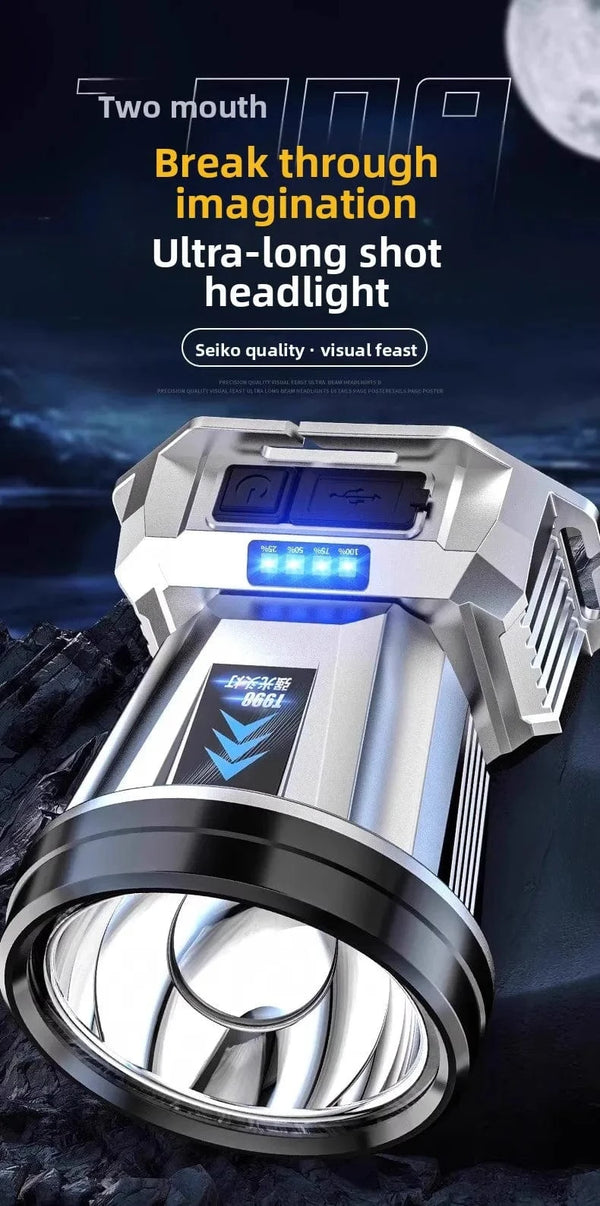 Planet Gates Headlight head mounted strong light charging ultra bright fishing special ultra long endurance lithium battery flashlight mining