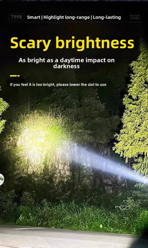 Planet Gates Headlight head mounted strong light charging ultra bright fishing special ultra long endurance lithium battery flashlight mining