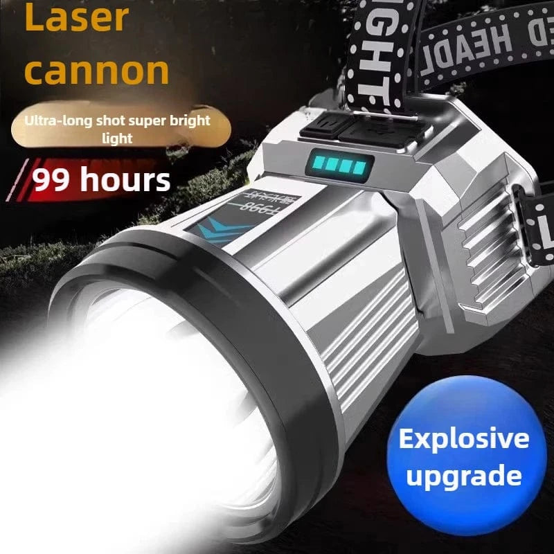Planet Gates Headlight head mounted strong light charging ultra bright fishing special ultra long endurance lithium battery flashlight mining