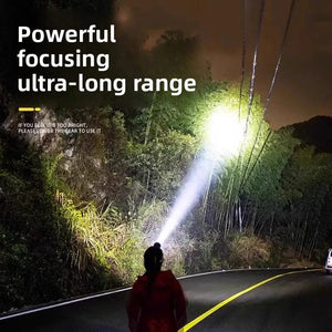 Planet Gates Headlight head mounted strong light charging ultra bright fishing special ultra long endurance lithium battery flashlight mining