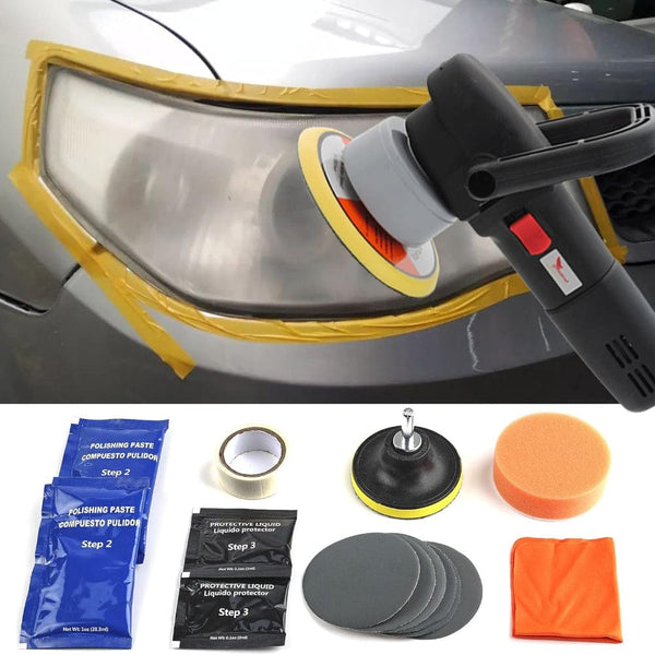 Planet Gates Headlight Restoration Kit Car Headlight Restoration Kit Brightener Headlamp Scratch Repair Liquid Paste Light Lens Polisher Cleaning Paste Refurbish Tool