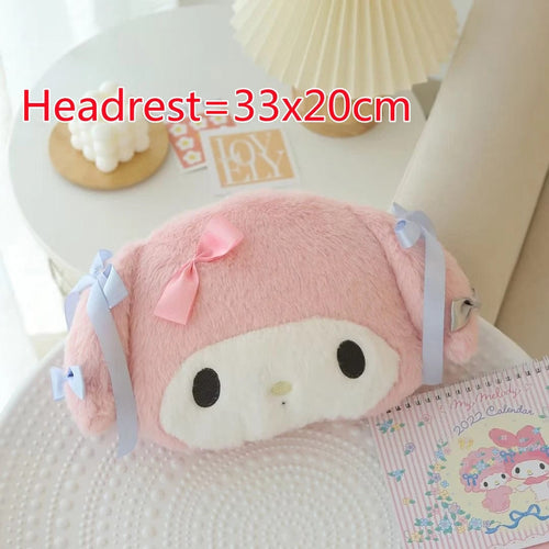 Planet Gates headrest A / As Picture Sanrio Cute My Melody Car Seat Headrest Seat Belt Cover Kawaii Soft Comfortable Back Cushion Pillow Blanket Xmas Gifts Girl