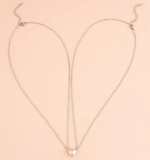 Planet Gates Heart 2pcs Punk Silver Color Chain Couple Bracelet For Women Stainless Steel Romantic Magnet Men Paired Things Fashion Jewelry Pulsera