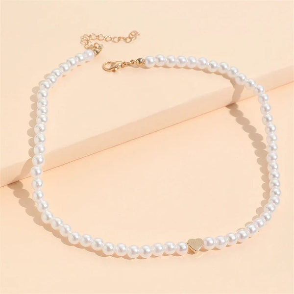 Planet Gates heart ON GIRL Natural Shell Beads Heart Choker Fashion Stainless Steel Necklace for Women Copper Star Collares Para Mujer