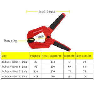 Planet Gates Heavy Duty Woodworking Plastic Spring Clamp Strong A Type Extra Large Clip Nylon Wood Carpenter Tool