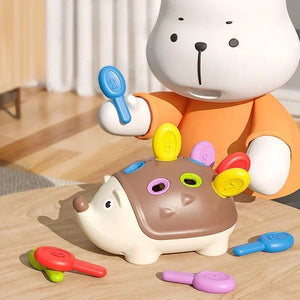 Planet Gates Hedgehog No Box Montessori Educational Toy Fine Motor Toys for Toddlers 1-3 Hedgehog Learning Counting & Sorting Development Sensory Gifts