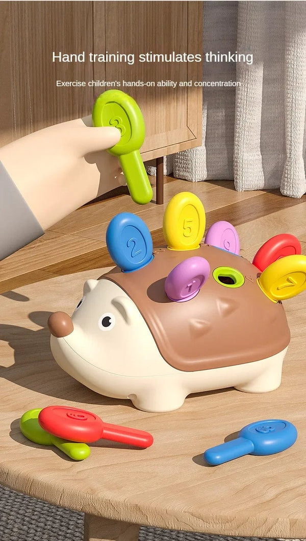 Planet Gates Hedgehog No Box Montessori Educational Toy Fine Motor Toys for Toddlers 1-3 Hedgehog Learning Counting & Sorting Development Sensory Gifts