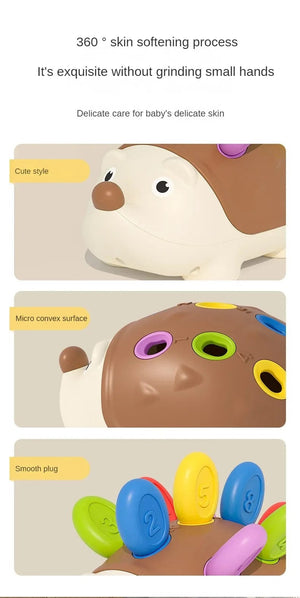Planet Gates Hedgehog No Box Montessori Educational Toy Fine Motor Toys for Toddlers 1-3 Hedgehog Learning Counting & Sorting Development Sensory Gifts