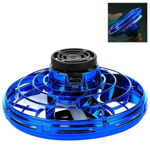 Planet Gates Helicopter Spinner Toy 360° Rotating Flying Fingertip Spinners 100mAh with LED Lights for Adult Kids Decompression Toy