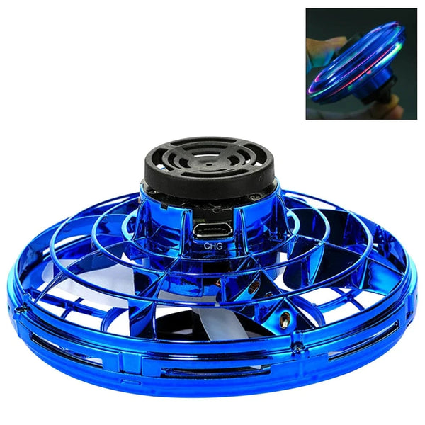 Planet Gates Helicopter Spinner Toy 360° Rotating Flying Fingertip Spinners 100mAh with LED Lights for Adult Kids Decompression Toy