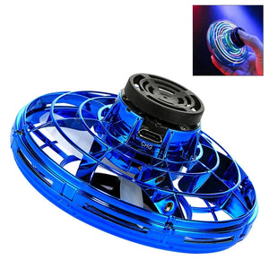 Planet Gates Helicopter Spinner Toy 360° Rotating Flying Fingertip Spinners 100mAh with LED Lights for Adult Kids Decompression Toy