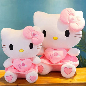 Planet Gates Hello Kitty / 25cm Cute Hello Kitty Pink Plush Stuffed Toys Anime Cartoon Plushie Doll Soft Stuffed Pillow Toys For Children Birthday Xmas Gifts