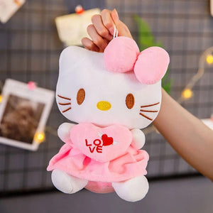 Planet Gates Hello Kitty / 25cm Cute Hello Kitty Pink Plush Stuffed Toys Anime Cartoon Plushie Doll Soft Stuffed Pillow Toys For Children Birthday Xmas Gifts