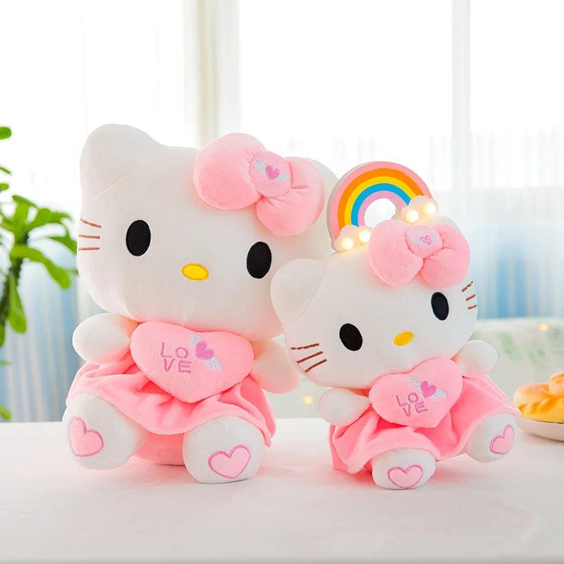 Planet Gates Hello Kitty / 25cm Cute Hello Kitty Pink Plush Stuffed Toys Anime Cartoon Plushie Doll Soft Stuffed Pillow Toys For Children Birthday Xmas Gifts