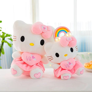 Planet Gates Hello Kitty / 25cm Cute Hello Kitty Pink Plush Stuffed Toys Anime Cartoon Plushie Doll Soft Stuffed Pillow Toys For Children Birthday Xmas Gifts