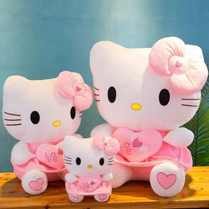 Planet Gates Hello Kitty / 25cm Cute Hello Kitty Pink Plush Stuffed Toys Anime Cartoon Plushie Doll Soft Stuffed Pillow Toys For Children Birthday Xmas Gifts