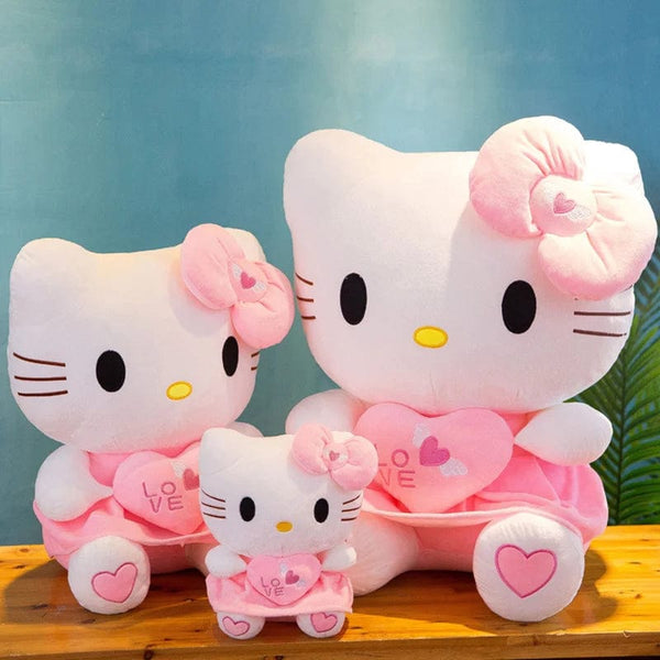 Planet Gates Hello Kitty / 25cm Cute Hello Kitty Pink Plush Stuffed Toys Anime Cartoon Plushie Doll Soft Stuffed Pillow Toys For Children Birthday Xmas Gifts