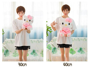 Planet Gates Hello Kitty / 25cm Cute Hello Kitty Pink Plush Stuffed Toys Anime Cartoon Plushie Doll Soft Stuffed Pillow Toys For Children Birthday Xmas Gifts