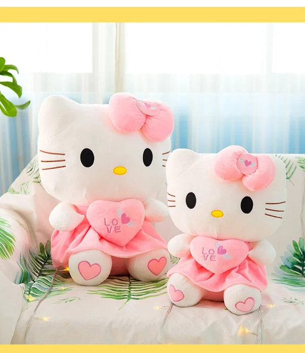 Planet Gates Hello Kitty / 25cm Cute Hello Kitty Pink Plush Stuffed Toys Anime Cartoon Plushie Doll Soft Stuffed Pillow Toys For Children Birthday Xmas Gifts