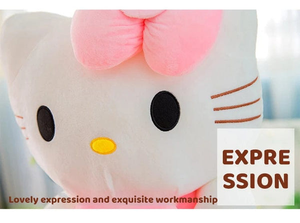 Planet Gates Hello Kitty / 25cm Cute Hello Kitty Pink Plush Stuffed Toys Anime Cartoon Plushie Doll Soft Stuffed Pillow Toys For Children Birthday Xmas Gifts