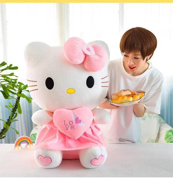 Planet Gates Hello Kitty / 25cm Cute Hello Kitty Pink Plush Stuffed Toys Anime Cartoon Plushie Doll Soft Stuffed Pillow Toys For Children Birthday Xmas Gifts