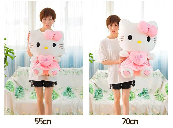 Planet Gates Hello Kitty / 25cm Cute Hello Kitty Pink Plush Stuffed Toys Anime Cartoon Plushie Doll Soft Stuffed Pillow Toys For Children Birthday Xmas Gifts