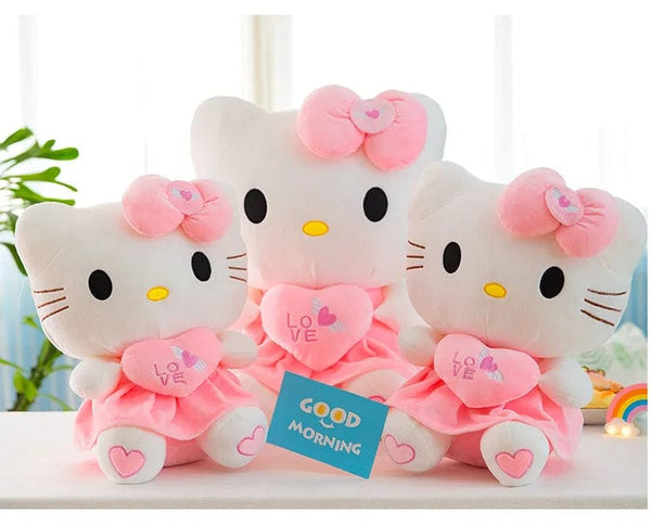 Planet Gates Hello Kitty / 25cm Cute Hello Kitty Pink Plush Stuffed Toys Anime Cartoon Plushie Doll Soft Stuffed Pillow Toys For Children Birthday Xmas Gifts
