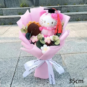 Planet Gates Hello Kitty-8 Hello Kitty Cartoon Plush Bouquet  Anime  Rose Soap Flowers  Doll Home Wedding Decoration Christmas Valentine's Day Gift