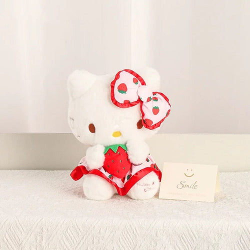 Planet Gates Hellokitty / 12cm Sanrio Fresh Strawberry Kuromi Melody Pochacco Hellokitty Cinnamoroll Plush Toy Girl Plush Keychain Pendant Cartoon Stuffed Doll