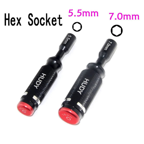 Planet Gates Hex 5.5 and 7mm HUDY Hexagonal Head Nut Drivers 5.5mm 7.0mm Hex Screwdriver Repair Tool Kit for RC Quadcopter Helicopter Car Racing Drone Boat