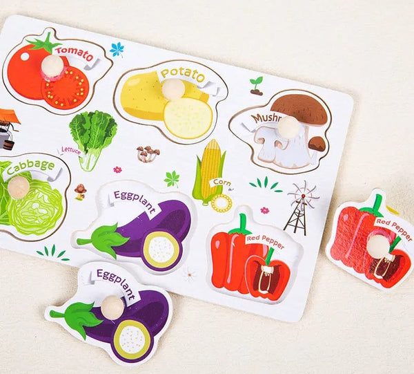 Planet Gates HH052 Children Wooden Puzzle Montessori Toys For Baby 1 to 2 3 Years Old Kids Hand Grab Board Educational Learning Matching Games