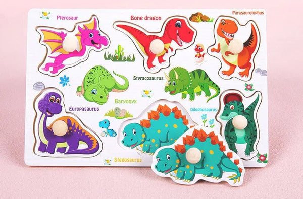 Planet Gates HH052 Children Wooden Puzzle Montessori Toys For Baby 1 to 2 3 Years Old Kids Hand Grab Board Educational Learning Matching Games