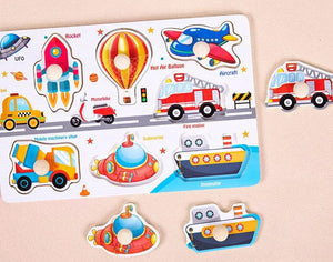 Planet Gates HH052 Children Wooden Puzzle Montessori Toys For Baby 1 to 2 3 Years Old Kids Hand Grab Board Educational Learning Matching Games