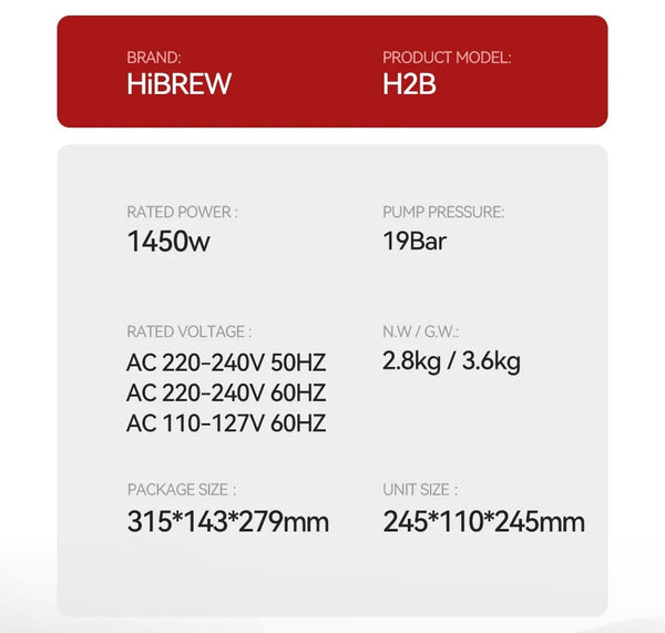 Planet Gates HiBREW Multiple Capsule Coffee Machine, Hot/Cold Dolce Gusto Milk Nespresso Capsule ESE Pod Ground Coffee Cafeteria 19Bar 5 in 1