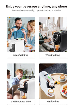 Planet Gates HiBREW Multiple Capsule Coffee Machine, Hot/Cold Dolce Gusto Milk Nespresso Capsule ESE Pod Ground Coffee Cafeteria 19Bar 5 in 1