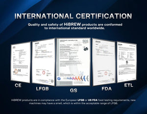 Planet Gates HiBREW Multiple Capsule Coffee Machine, Hot/Cold Dolce Gusto Milk Nespresso Capsule ESE Pod Ground Coffee Cafeteria 19Bar 5 in 1